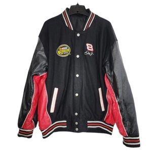 Dale Earnhardt Jr. Nextel Cup Racing Reversible Wool Leather Coat Chase XL